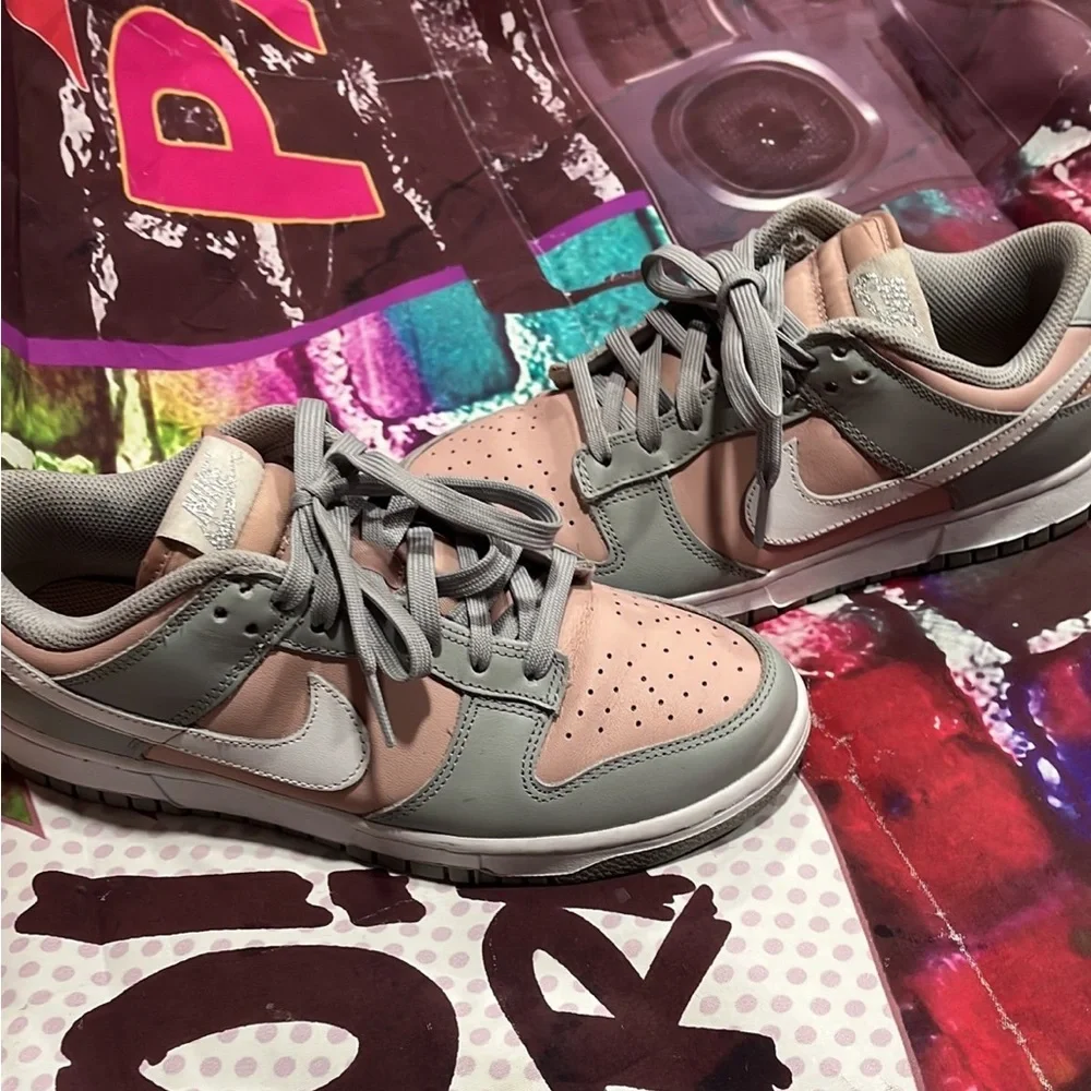 Women's Pink and Gray Sneakers Pink Oxfords